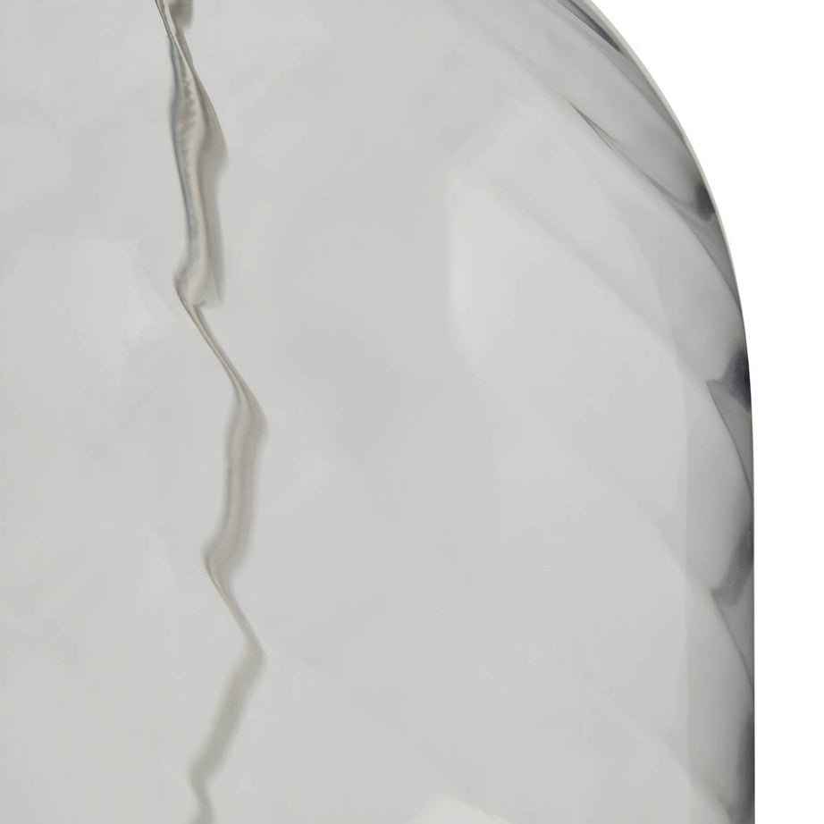 Inlight Table Lamp Clear Ribbed Glass Base Grey Shade Round Modern (Dia)280 mm - Image 9