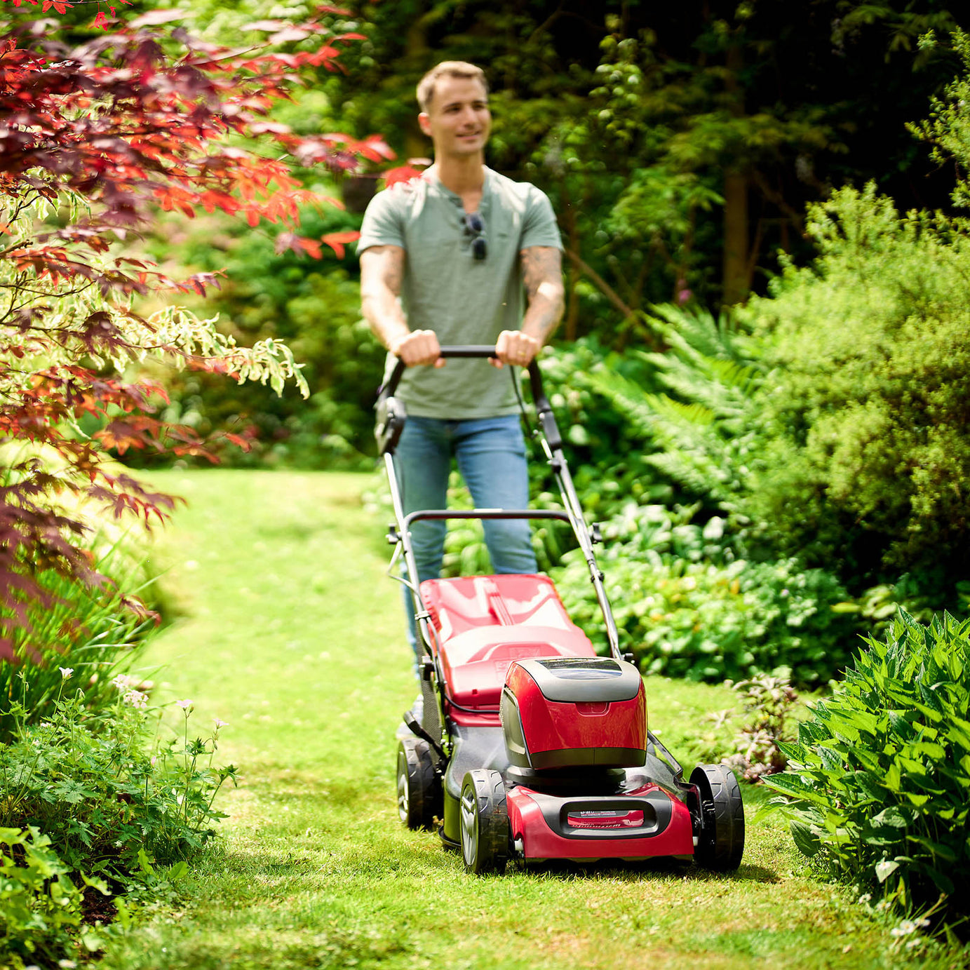 Mountfield Lawnmower Cordless 48V 5Ah Li-Ion SP185Li Rotary 46cm Garden Cutter - Image 2