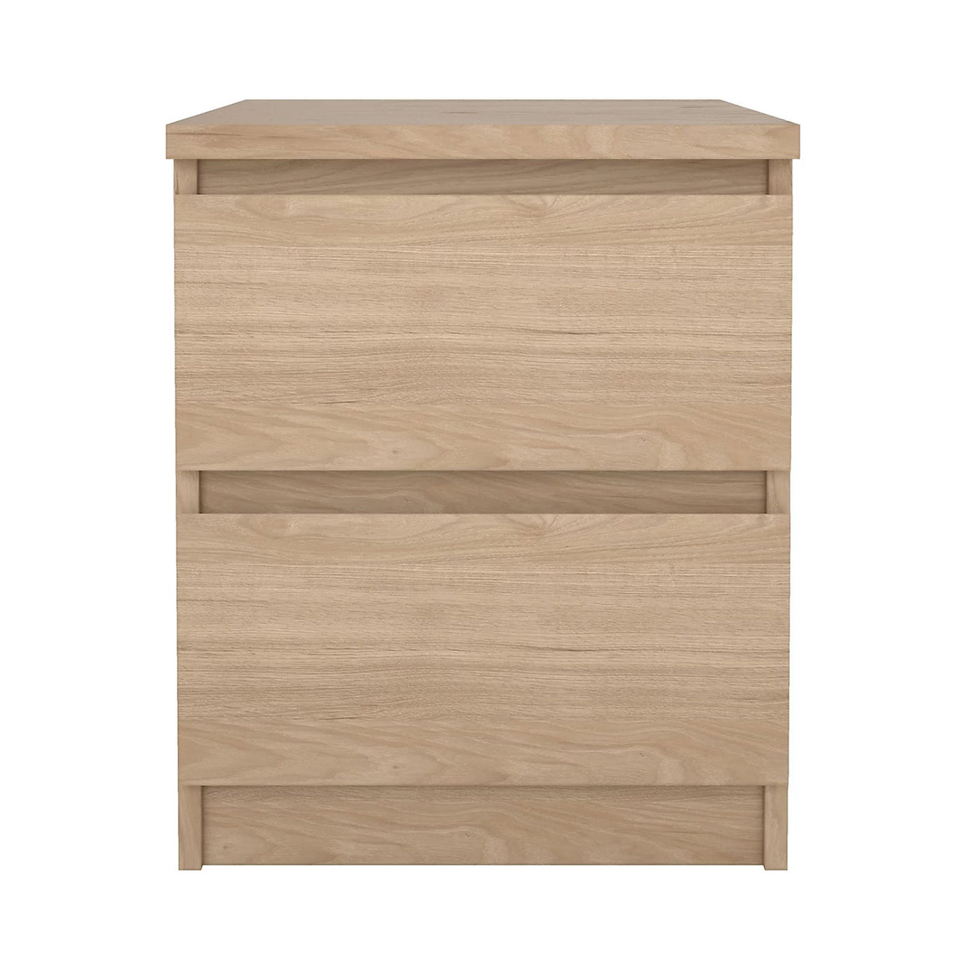 Esla Jackson Hickory 2 Drawer Bedside Table Wood Effect Bedroom Cabinet - Image 7
