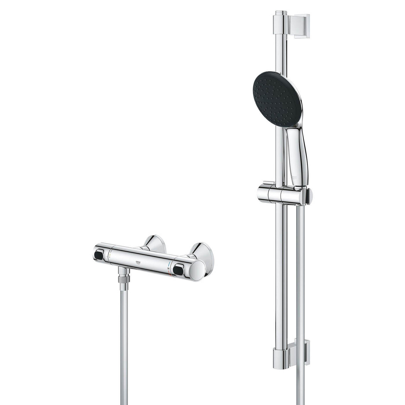 Grohe Precision Mixer Shower kit Flow 600 Chrome Wall-mounted Thermostatic - Image 6
