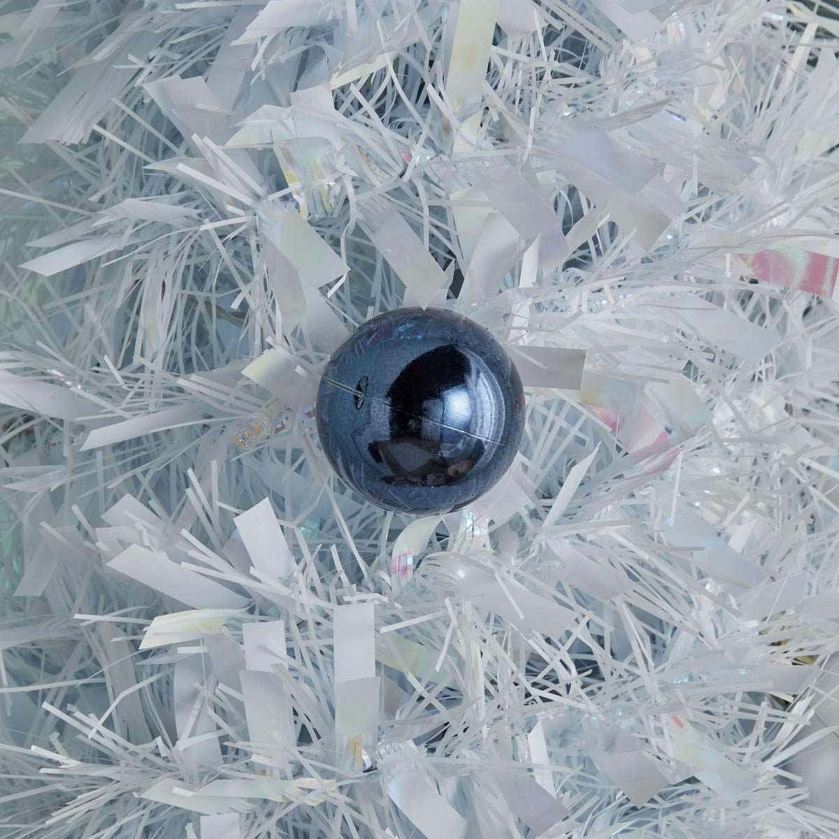 Christmas Tree 6ft White Slim Artificial LED Pre Lit 40 Warm White - Image 9