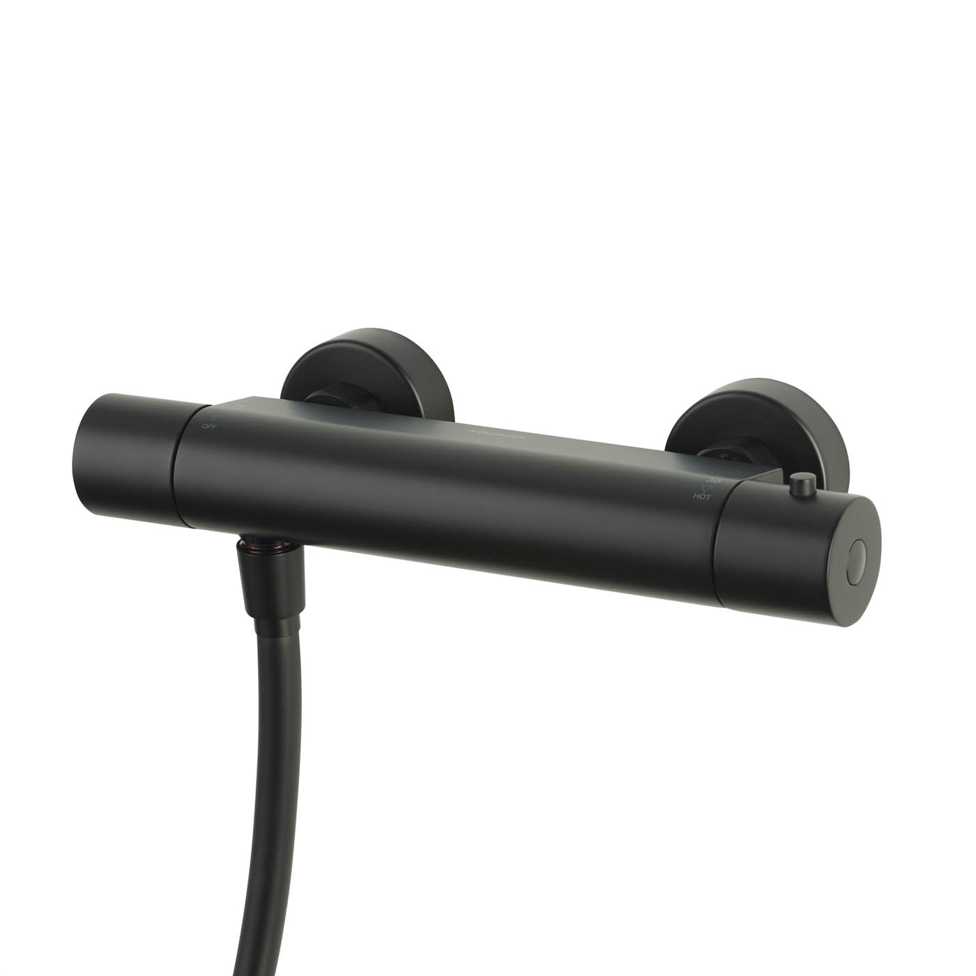 Aqualisa Mixer Shower Sierra Matt Black Round Head Rear fed Manual 1.5m Hose - Image 5