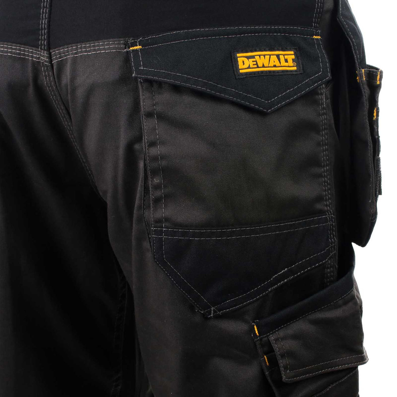 DeWalt Work Trousers Men's Regular Fit Black Grey Multi Pockets Cargo W40 L29 - Image 7