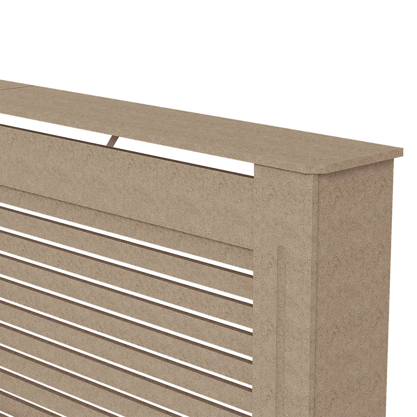 Willbourne Large Horizontal Slat Radiator Cover 1720mm White Cabinet - Image 3