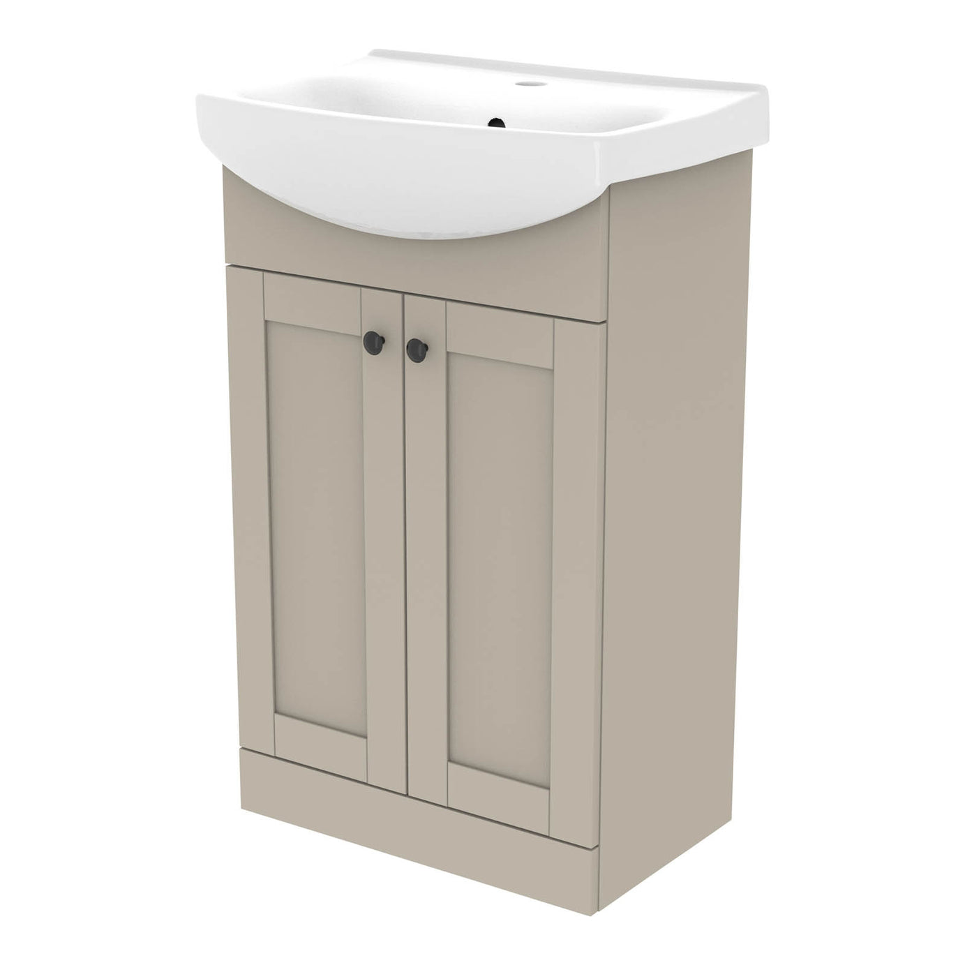 Kalena Matt Pebble Freestanding Vanity unit & basin set (W)550mm (H)874mm - Image 1