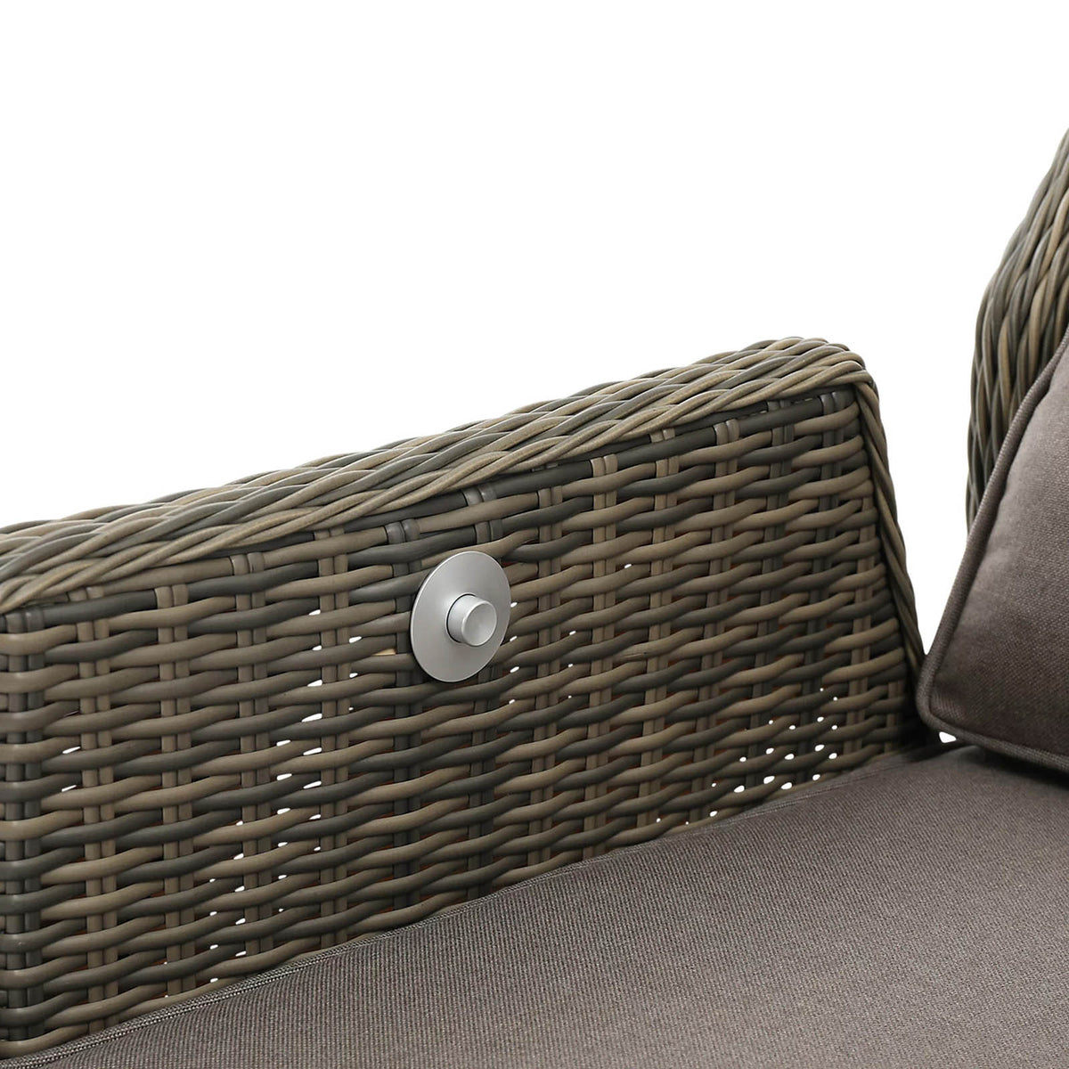 GoodHome Emali 2 Seater Bistro Set Brown Rattan Effect Patio Furniture