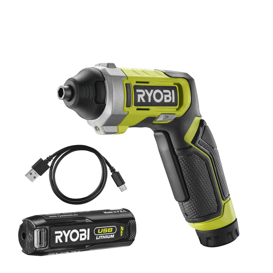 Ryobi Screwdriver Cordless 4V 2Ah Li-ion RSD4-120T Trigger Switch Compact - Image 1
