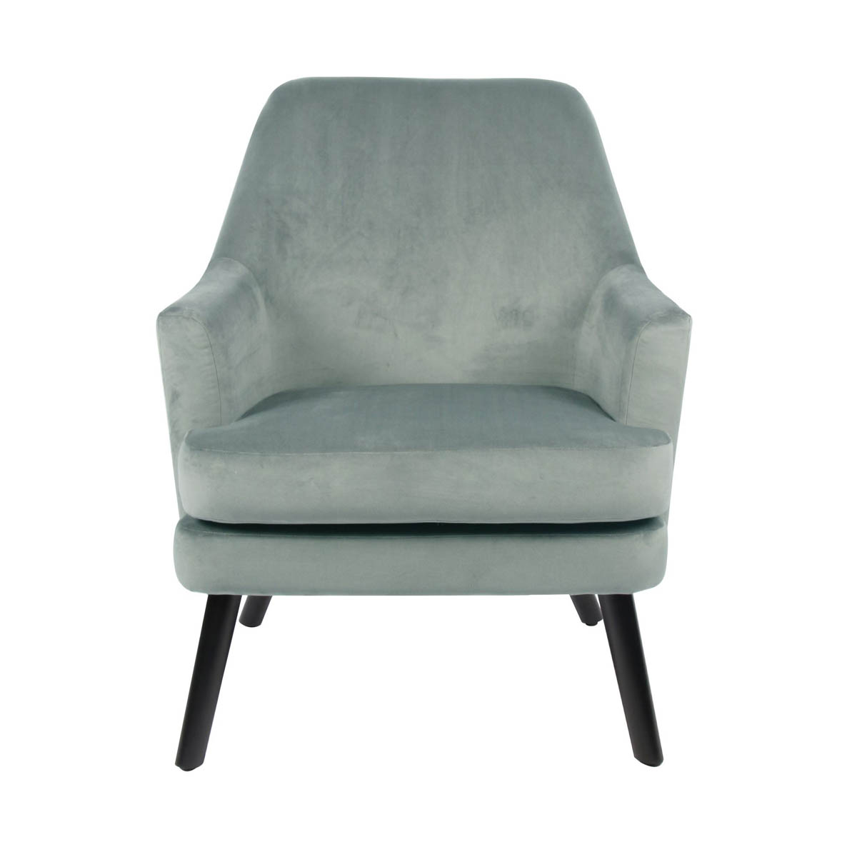 Kenver Relaxer Armchair Green Velvet Effect Ergonomic (H)895 (W)720 (D)735mm - Image 1