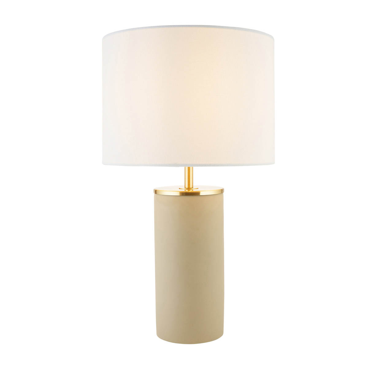 Harbour Studio Table Lamp Concrete Cylinder Satin Beige White Modern (H)437mm - Image 5