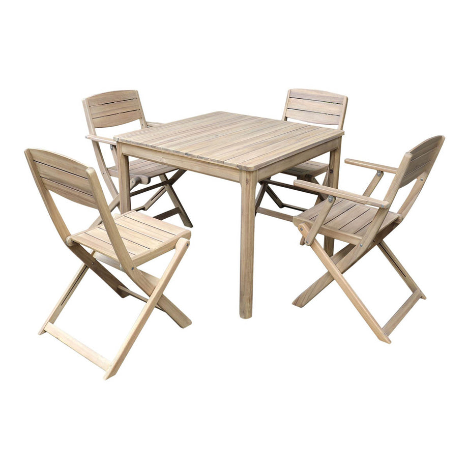 Garden Dining Table Wooden 4 Seater Square Durable Natural Outdoor Furniture - Image 9