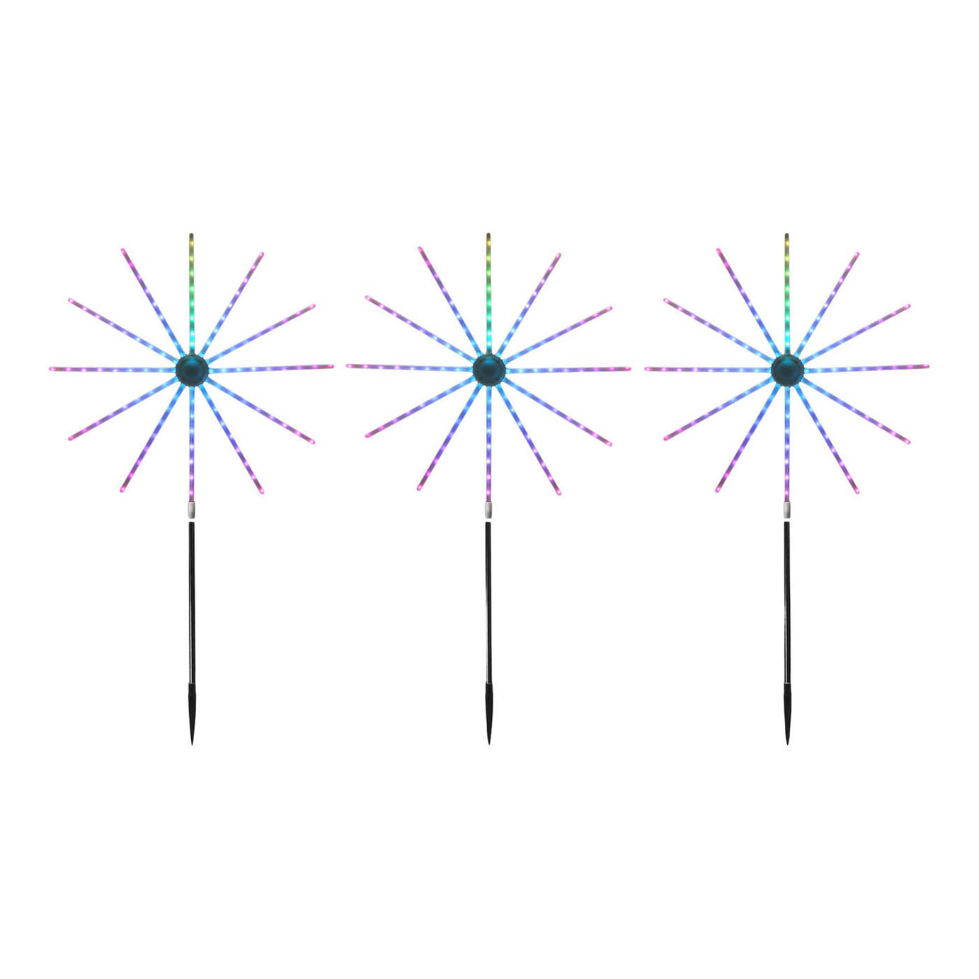 LED Garden Light Path Firework Multicolour With Timer (H)860mm Pack of 3 Lights - Image 8