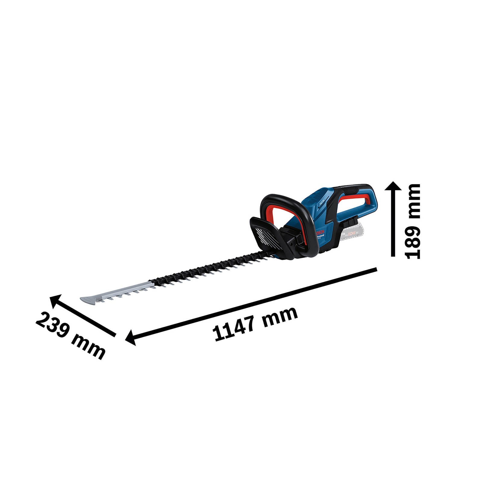 Bosch Hedge Trimmer Cordless 18V Li-Ion GHE18V-60 Garden 60cm Cutter Body Only - Image 3