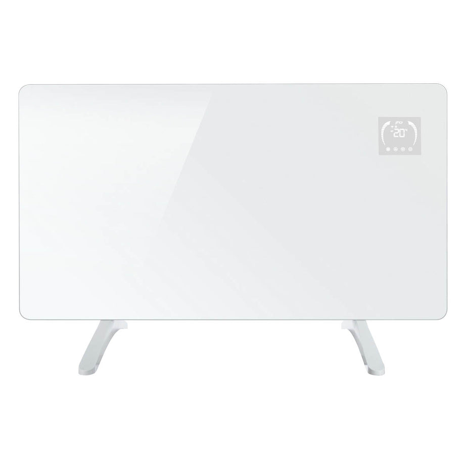 TCP Smart Panel Heater Infrared Electric 600W Glass White Adjustable Thermostat - Image 1