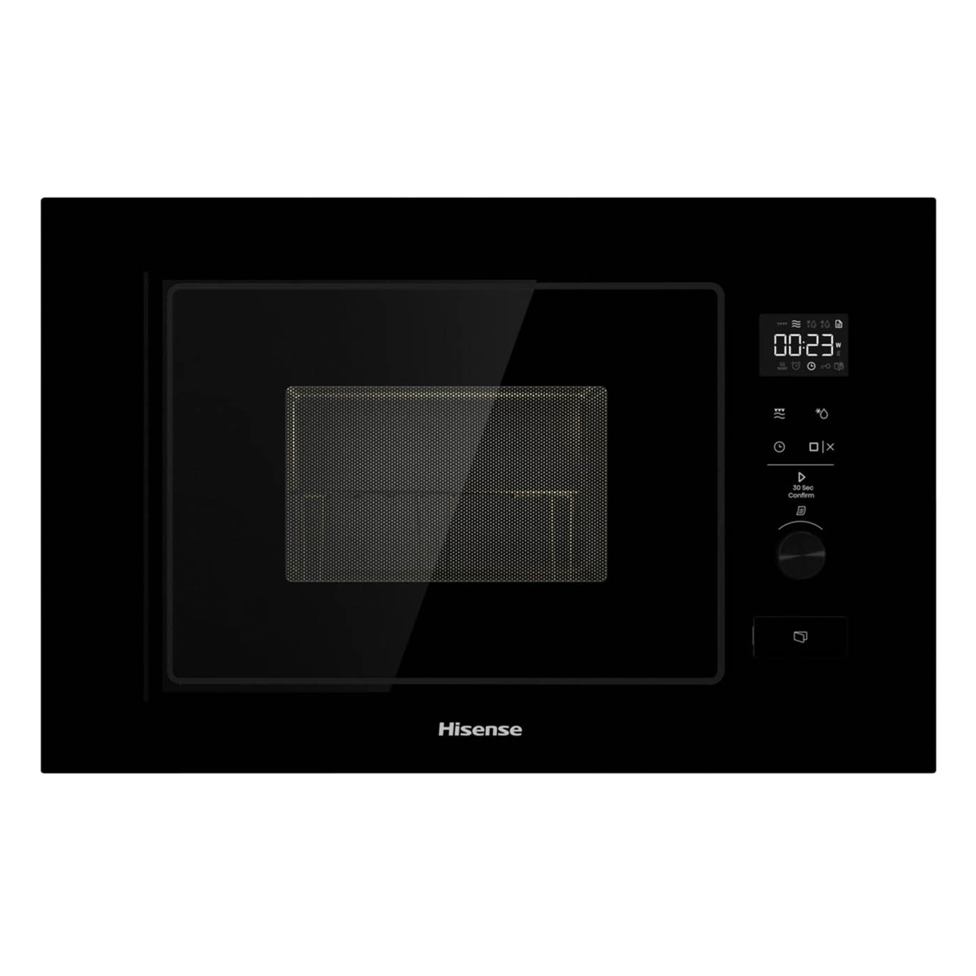 Hisense Built-in Microwave BIM320G52BGUK Mirrored Black Grill Function 20L - Image 1