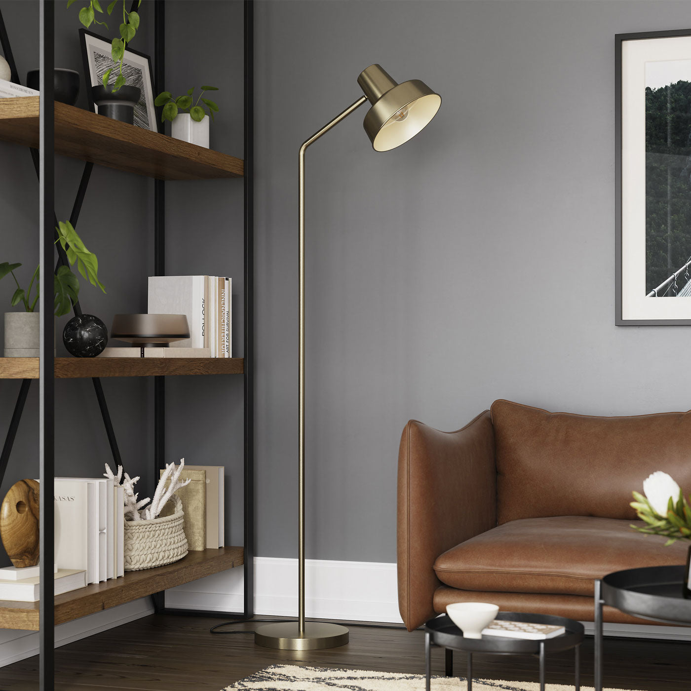 LED Floor Lamp 1 Light Industrial Style Living Room Bedroom Studio (H)1.69m - Image 6