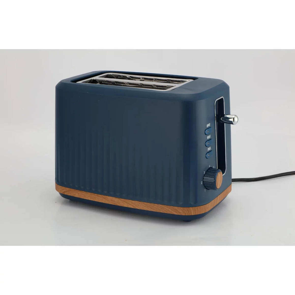 Nutmeg Toaster 2 Slice Dark Navy Kitchen Home Defrost Reheat Cancel Button - Image 1