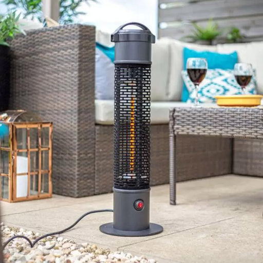 La Hacienda Tower Heater Electric Portable IP54 Handle Outdoor Patio 65cm 1200W - Image 1