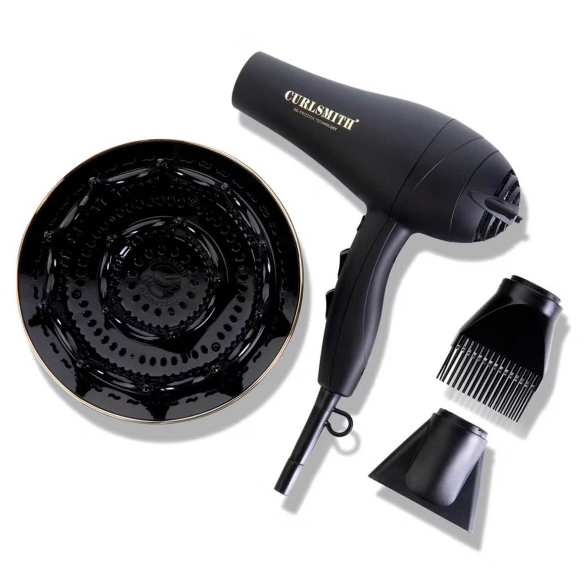 Curlsmith Defrizzion Hair Dryer 20cm XXL Diffuser Porcelain Ceramic Ionising - Image 2