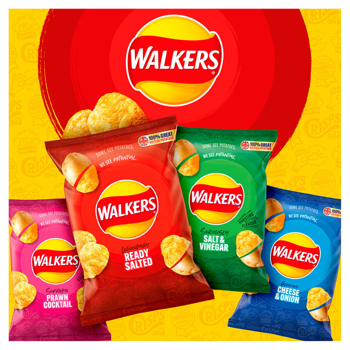 Walkers Crisps Cheese Onion Snack Pack Lunch 32 x 32.5g Bags - Image 4