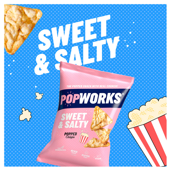 PopWorks Crisps Sweet And Salty Sharing Popped Snacks 12 Bags x 85g - Image 2