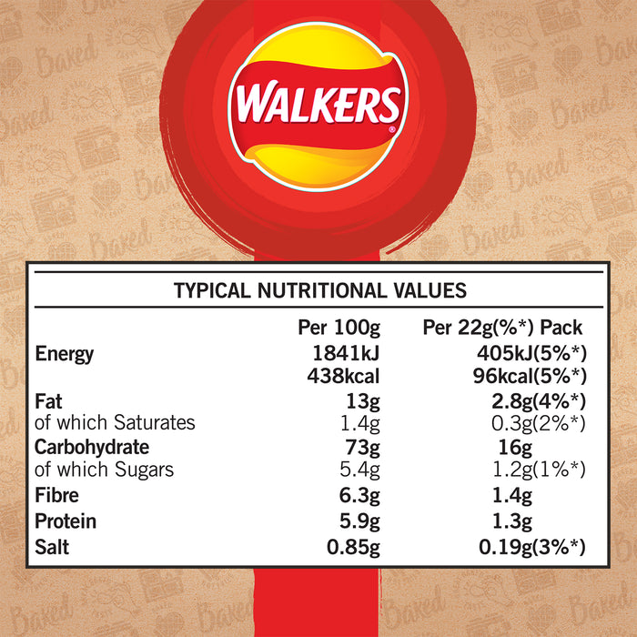 Walkers Crisps Oven Baked Sea Salt Flavour Sharing Snacks 108 Bags - Image 6