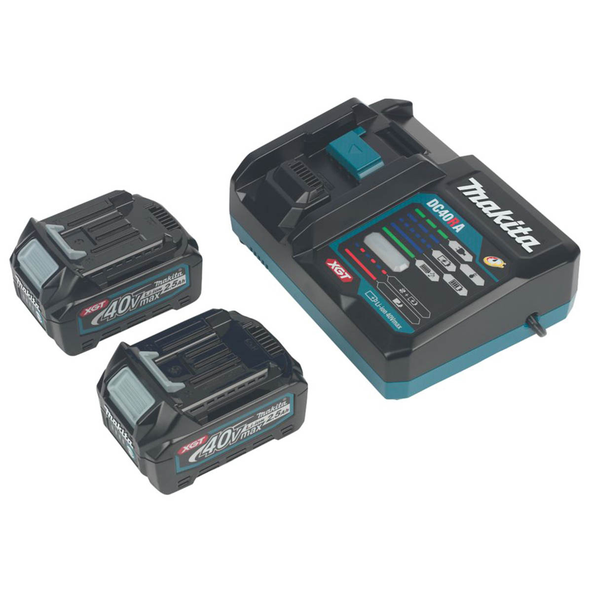 Makita Batteries And Charger 191J85-8 40V 2.5Ah Li-Ion XGT Power Source Kit - Image 1