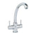 Kitchen Mono Mixer Tap Dual-Lever Chrome Deck-Mounted Swivel Spout Modern - Image 1