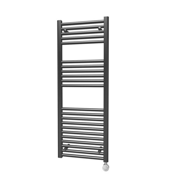 Towel Rail Radiator Electric Black Flat Bathroom Ladder Warmer 400W H118.6xW45cm - Image 4