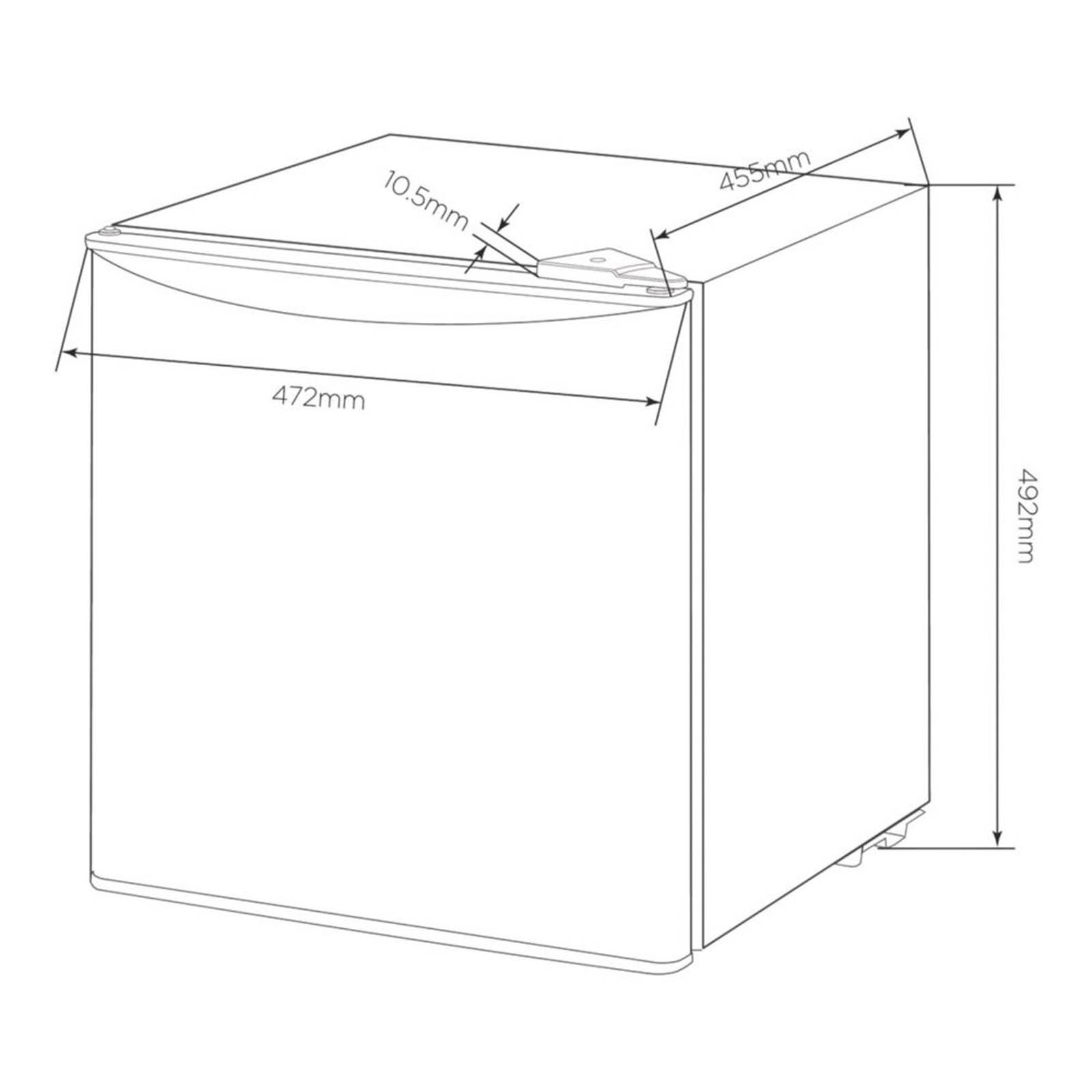Essentials NNF43UK Freestanding Mini Fridge White 472mm - Image 6