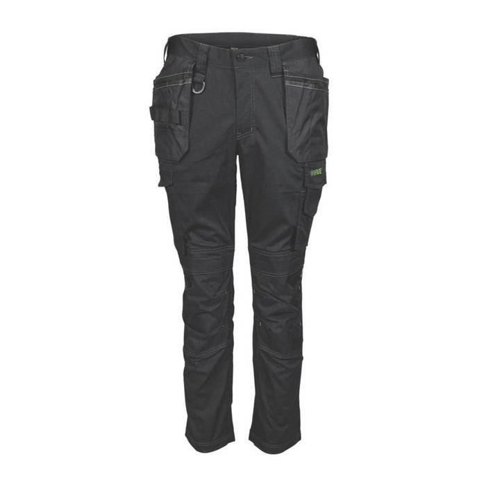 Apache Work Trousers Mens Slim Fit Black Breathable Multi Pockets 32"W 31"L - Image 1