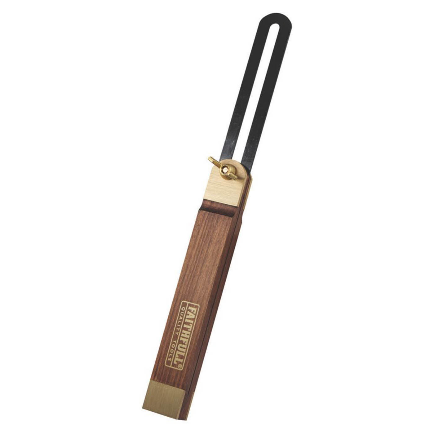 Faithfull Sliding Bevel Gauge Adjustable Carbon Steel Blade Wood Handle 266mm - Image 2