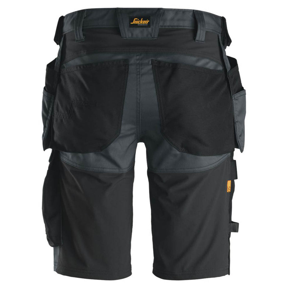 Snickers Work Shorts Mens Grey Black Stretch Breathable Multi Pockets 31"W - Image 6