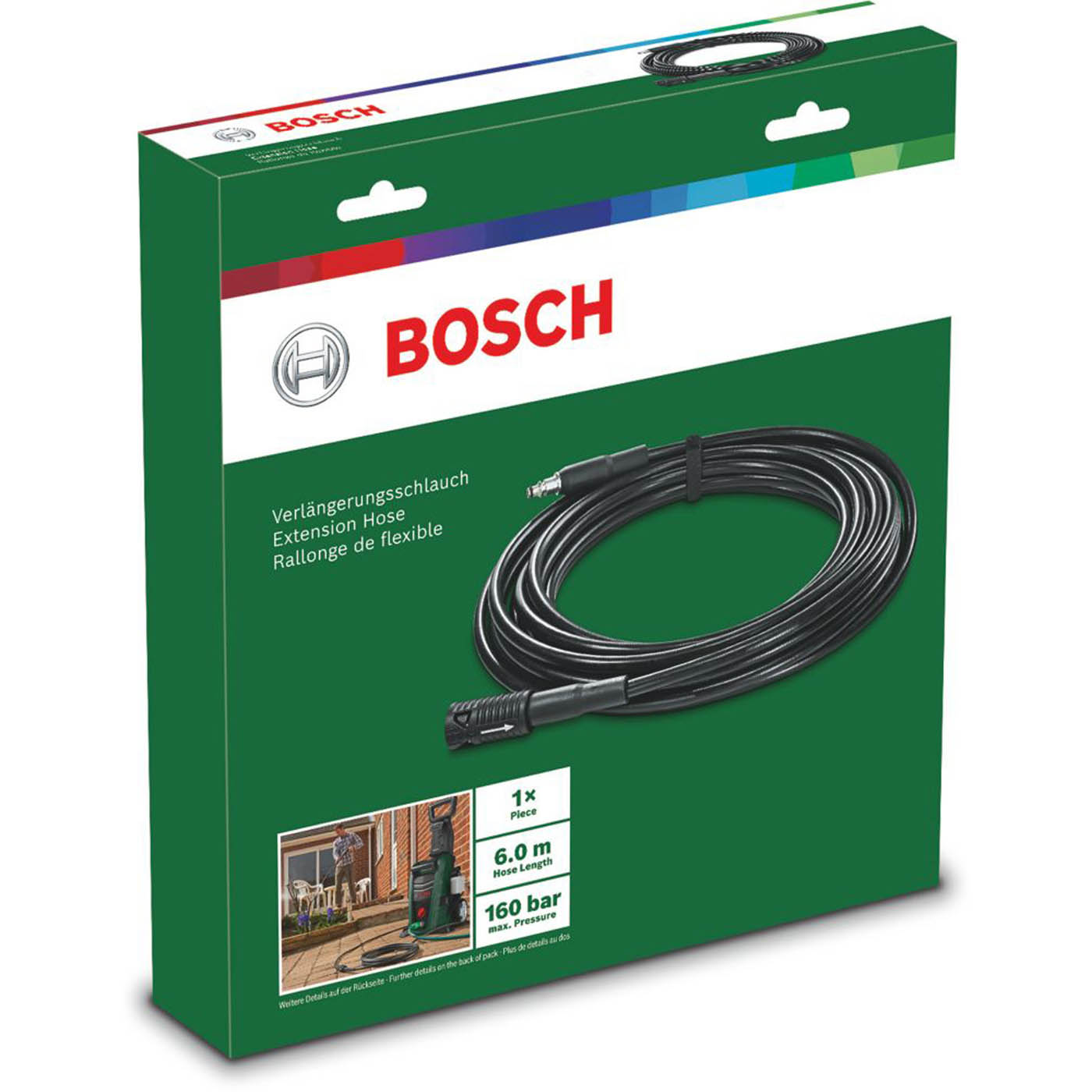 Bosch Extension Hose Black High Pressure Push Fit Connection 9.5mm x 6m - Image 5