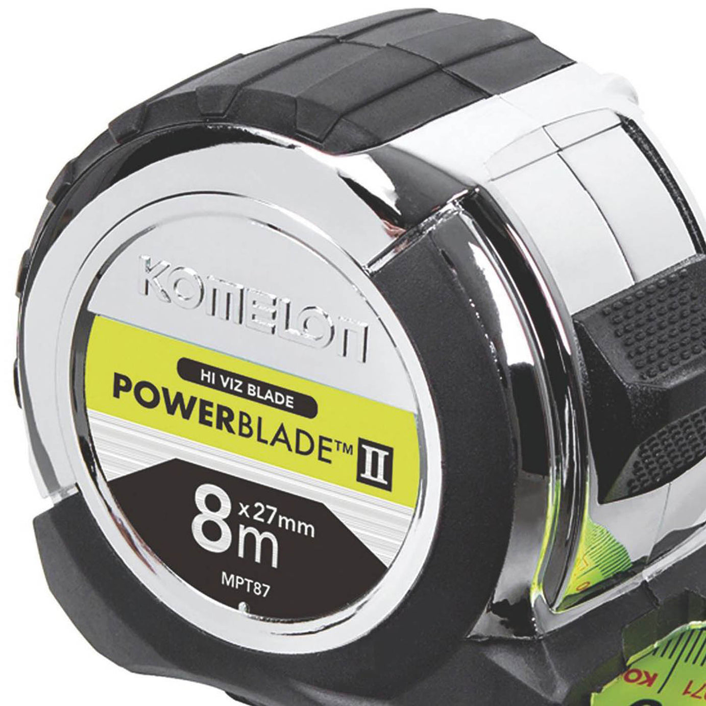 Komelon Tape Measure 8m Metric Only Class 2 Magnetic Hook Ergonomic Compact - Image 2