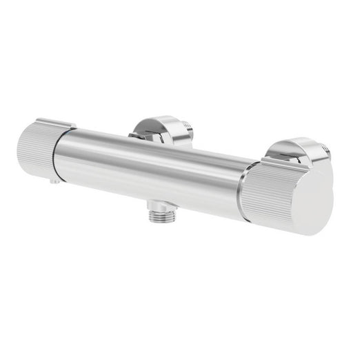 Shower Mixer Valve Exposed Fixed Thermostatic Cool Touch Chrome Dual Flow - Image 1