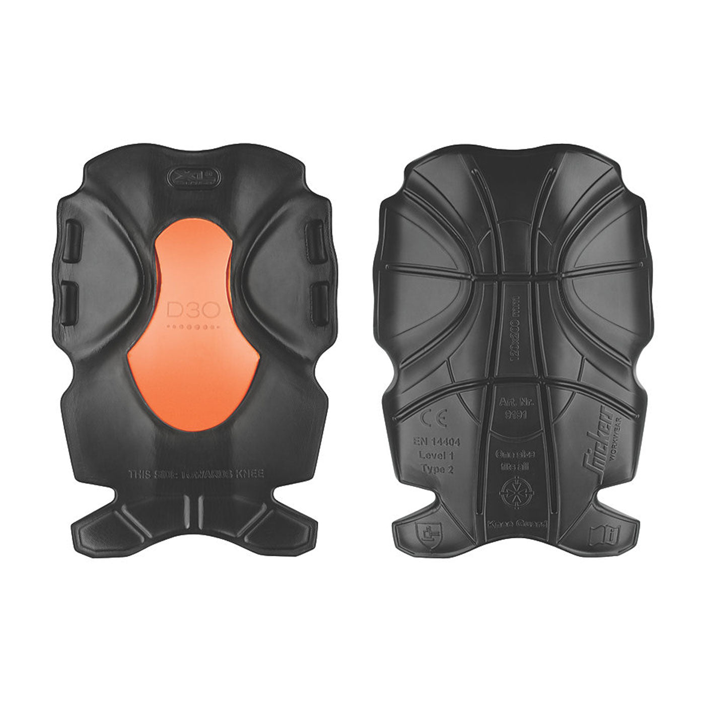 Snickers Knee Pads Unisex Black Heavy Duty Workwear Trouser Inserts One Size - Image 1