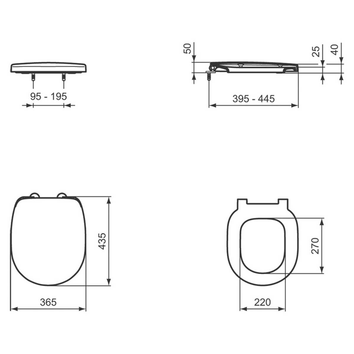 Toilet Seat And Cover Soft Close White Quick Release Top Fix Adjustable WC - Image 3