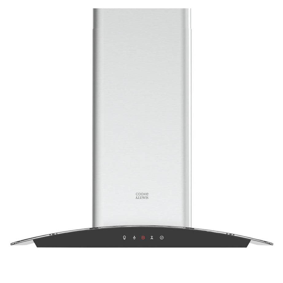 Cooke & Lewis Hob Hood Splashback 3 In 1 Black Glass 56cm Ceramic Curved 4 Zone - Image 4