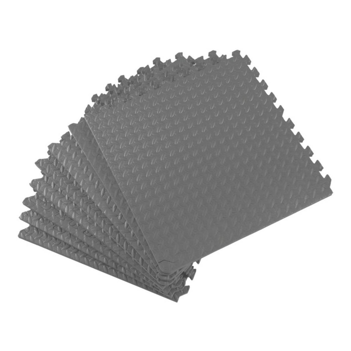 Floor Tile Interlocking Grey 2.88m² Foam Garage Flooring T20mm Pack Of 8 - Image 1