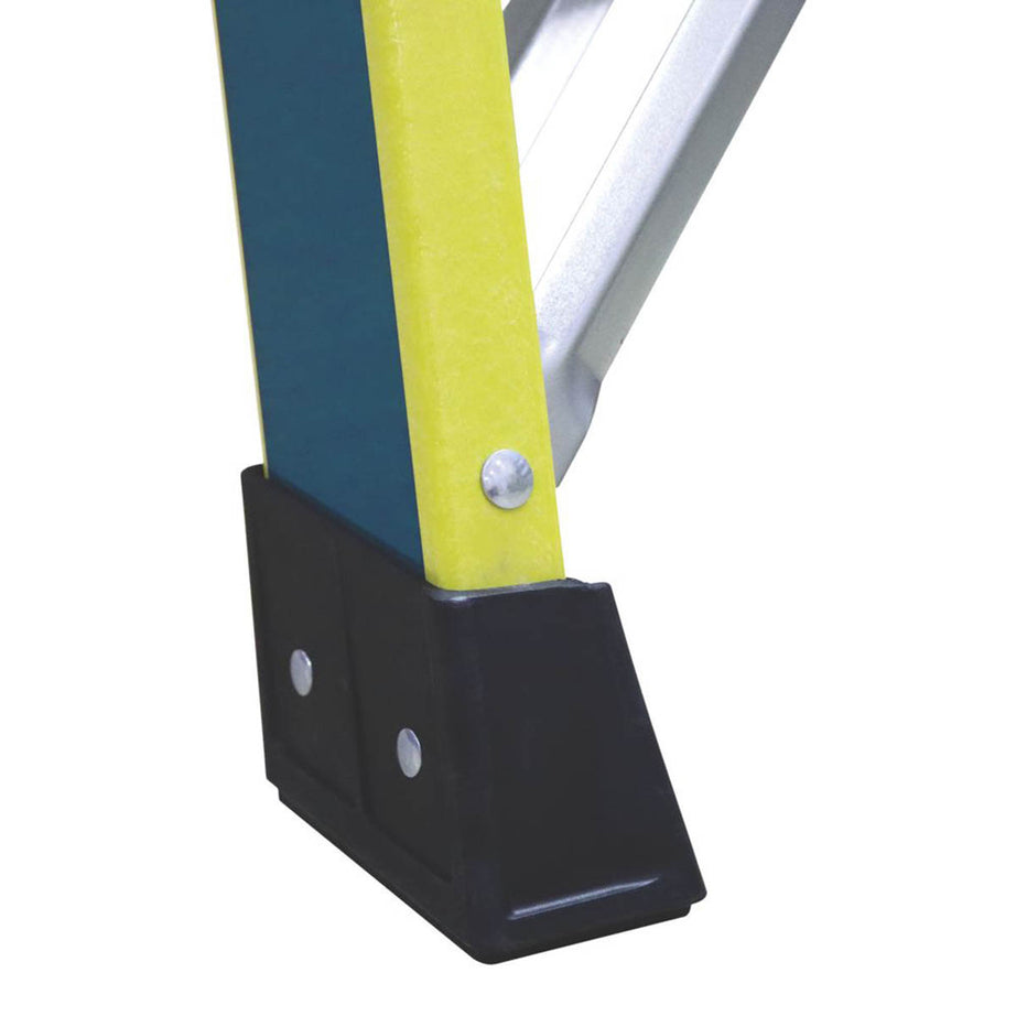 Erbauer Step Ladder 4 Step Swingback A Frame Yellow Fibreglass Anti Slip 1.07m - Image 4