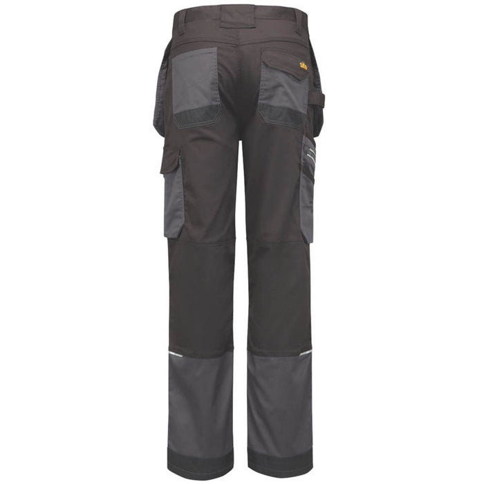 Site Work Trousers Mens Cargo Combat Grey Black Pockets Regular Fit 40"W 30"L - Image 3