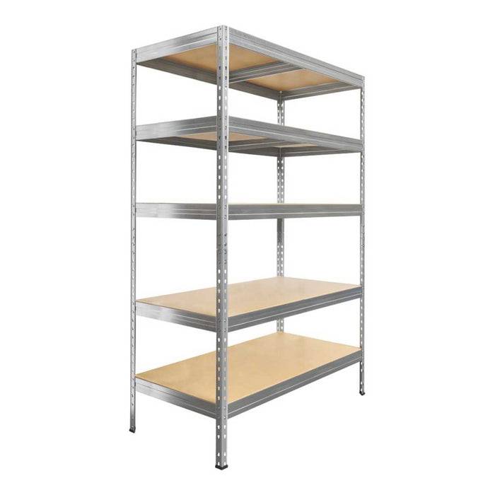 Shelving Unit 5 Tier Heavy Duty Galvanised Steel Garage Racking Storage Shelves - Image 4