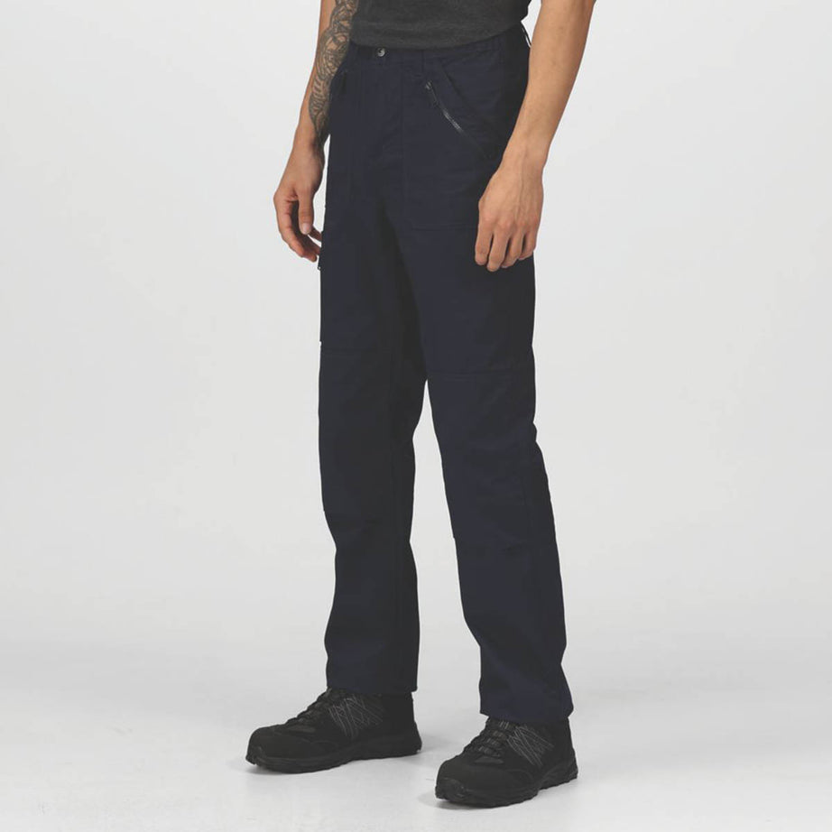 Regatta Work Trousers 5 Pockets Navy Water Repellent Hardwearing 30" W 29" L - Image 3