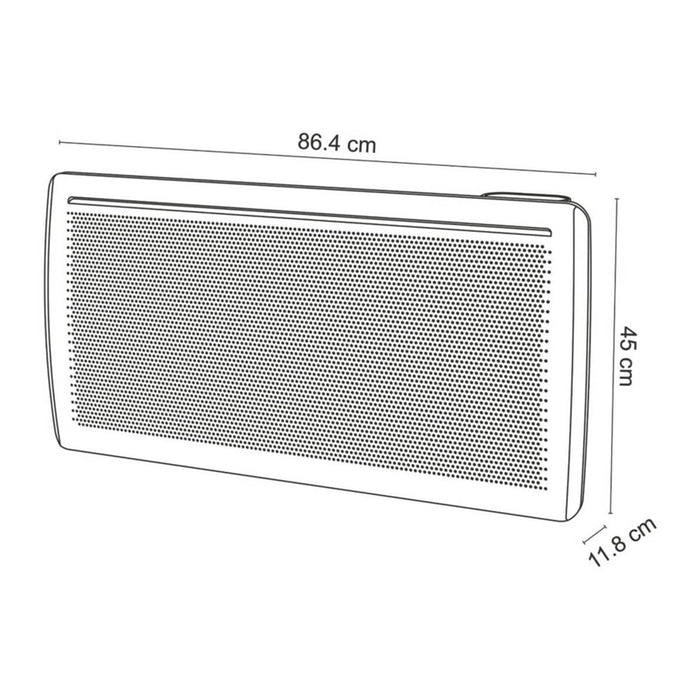 Blyss Radiant Panel Heater Electric Wall-Mounted 450 x 864mm White 6820BTU 2000W - Image 5