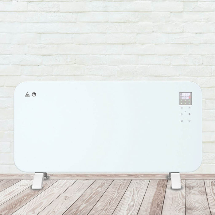 Electric Glass Panel Heater Smart Wi-Fi White Timer Portable Thermostat 2kW - Image 2