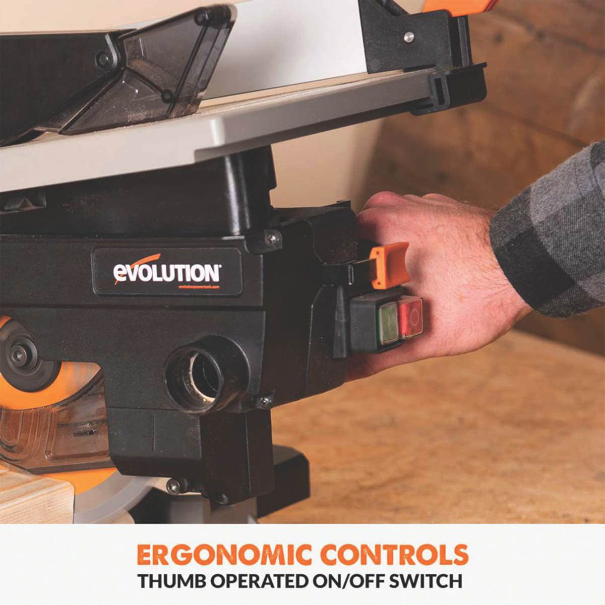 Evolution Table Mitre Saw Electric R210MTSG2 210mm Single Bevel Heavy Duty 1500W - Image 6