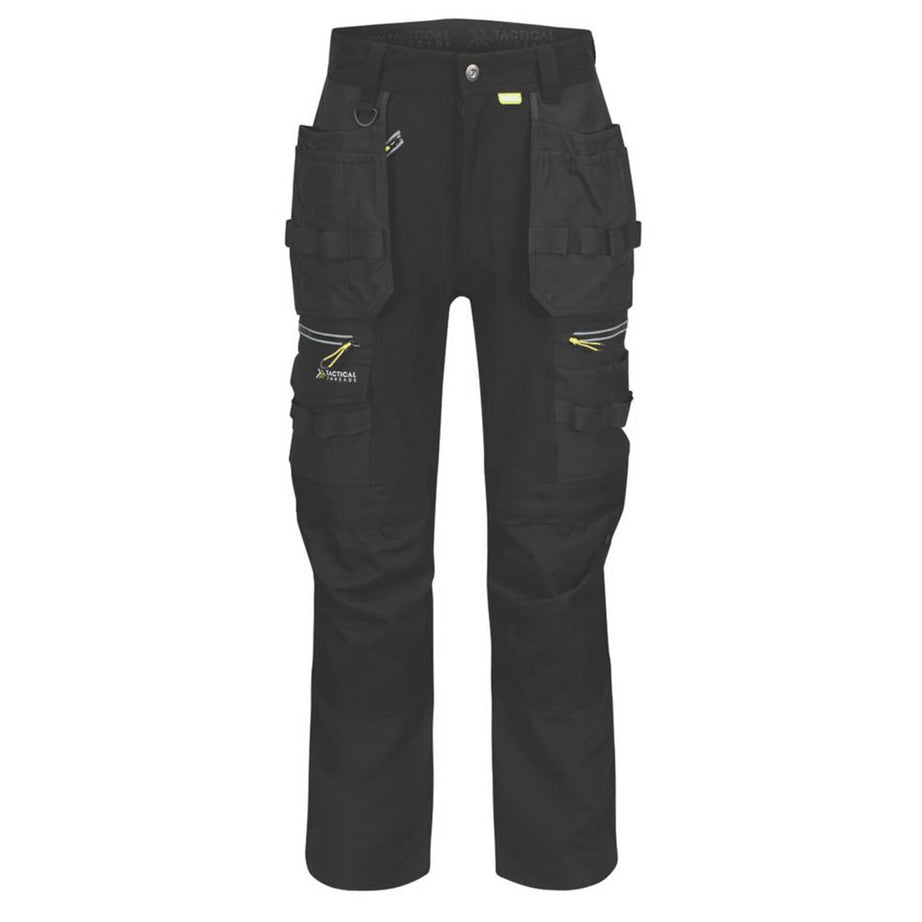 Regatta Work Trousers Mens Classic Fit Black Stretch Multi Pockets Cargo 44W 29L - Image 1