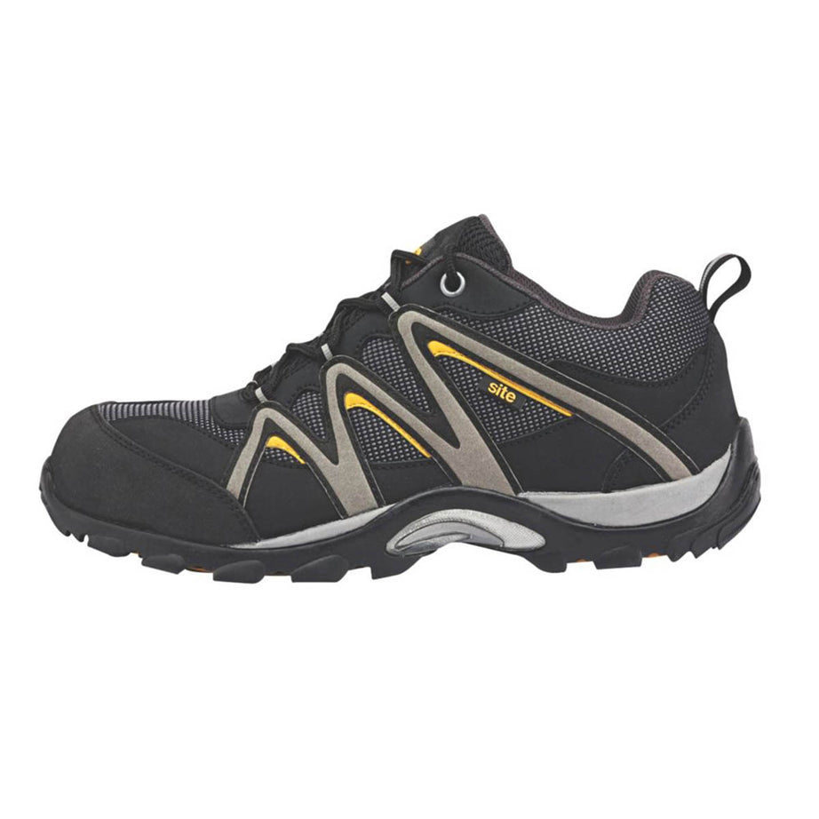 Site Mens Safety Trainers Mercury Black Steel Toe Leather Lightweight Size 11 - Image 3