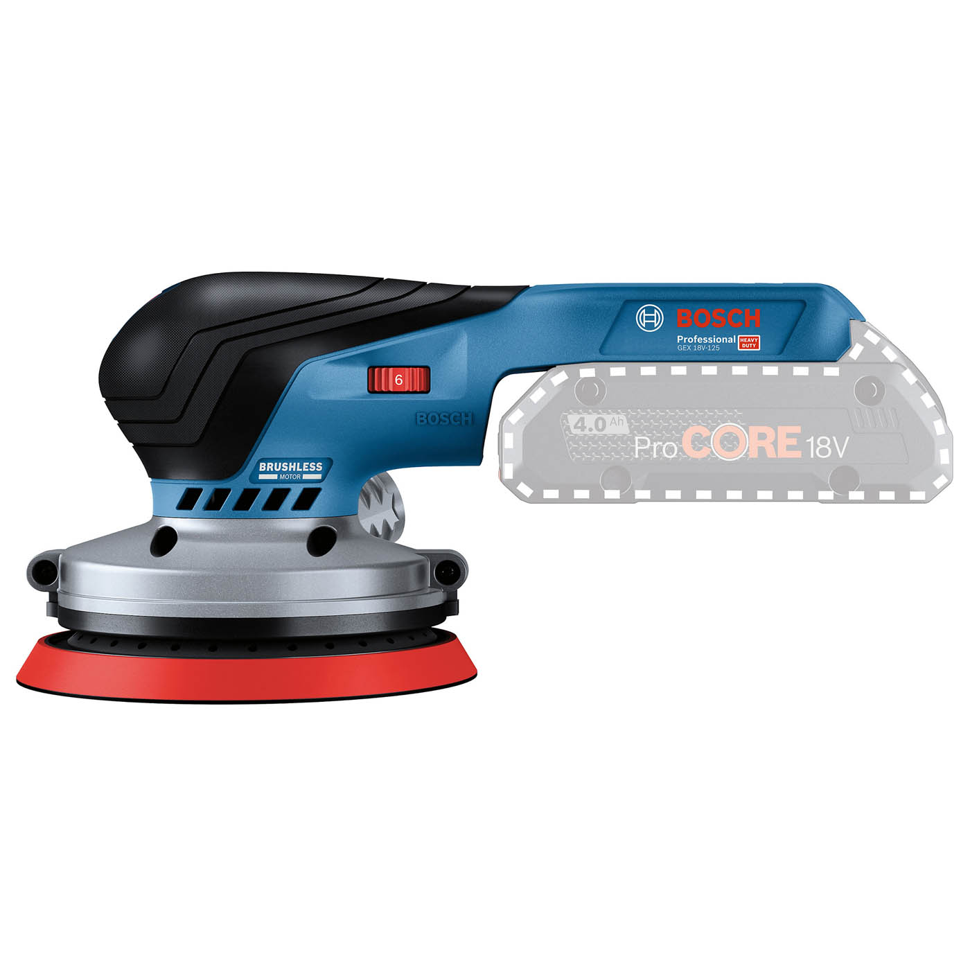 Bosch Random Orbital Sander GEX 18 V-125 Soft Grip Compact Powerful Body Only - Image 7