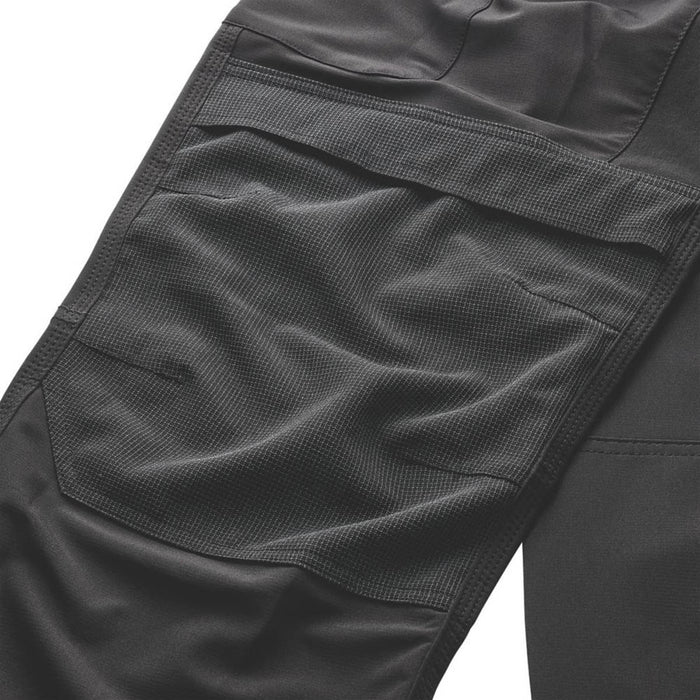 Site Work Trousers Black 8 Pockets Stretch Lightweight Breathable 30" W 32" L - Image 4